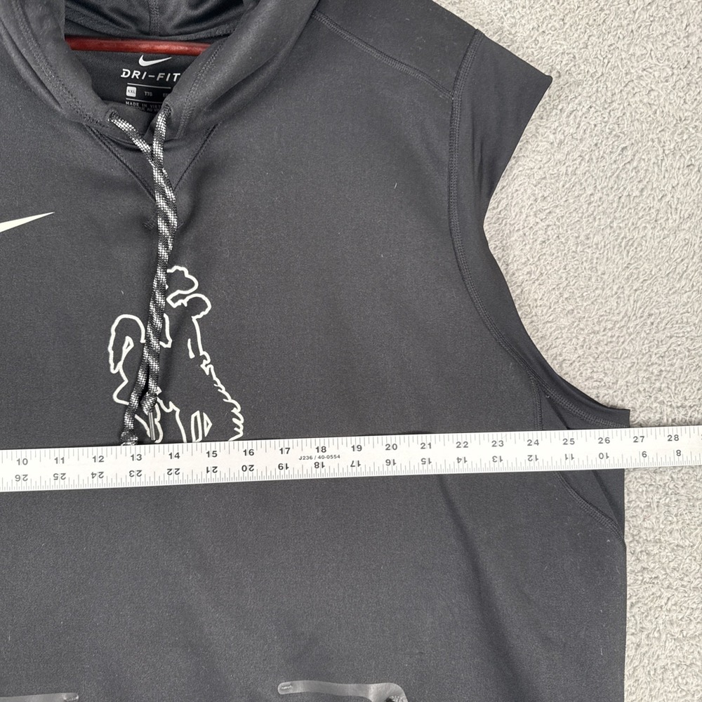Nike Sleeveless Hoodie Mens 2XL Black Pro Rodeo Cowboy - Picture 5 of 7